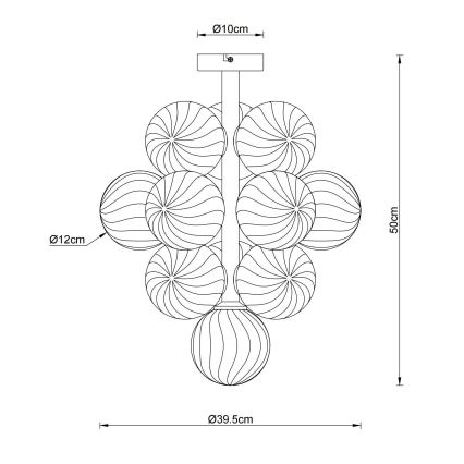 Globo - Candelabru pe tijă 13xG9/4W/230V