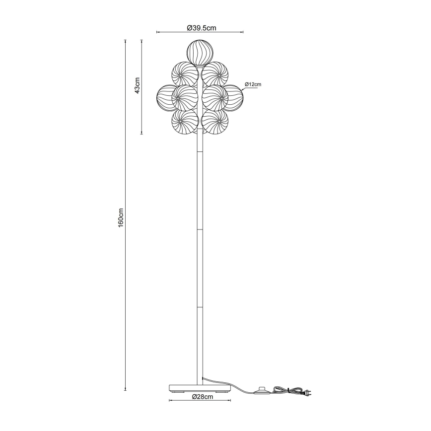 Globo - Lampă de podea 13xG9/4W/230V
