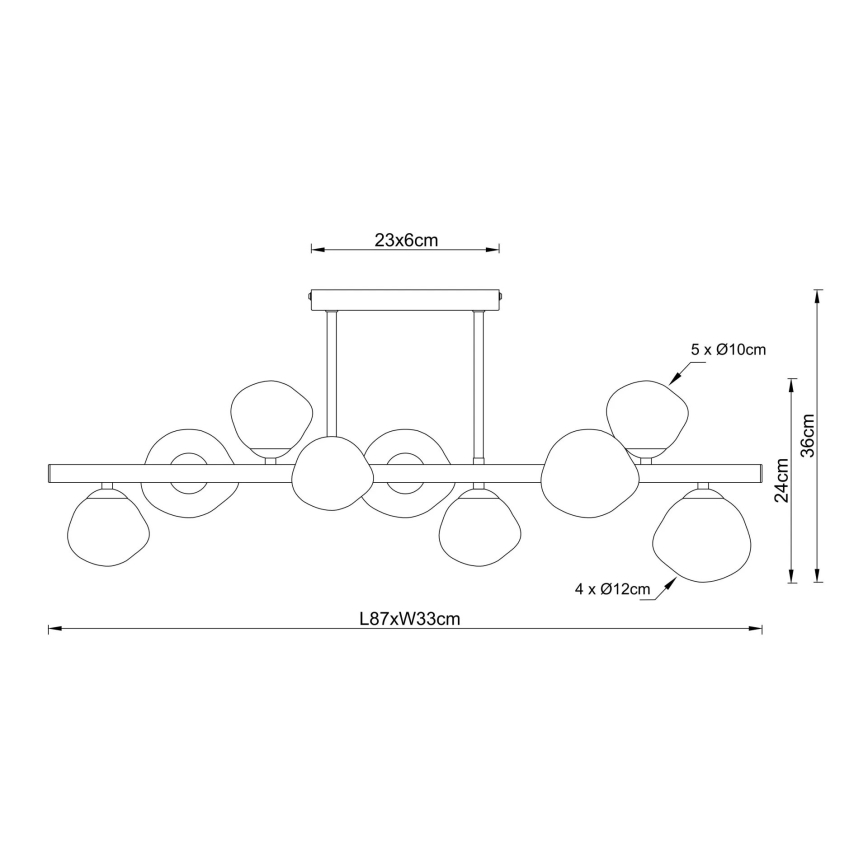 Globo - Candelabru cu tijă 9xG9/5W/230V 33x87 cm