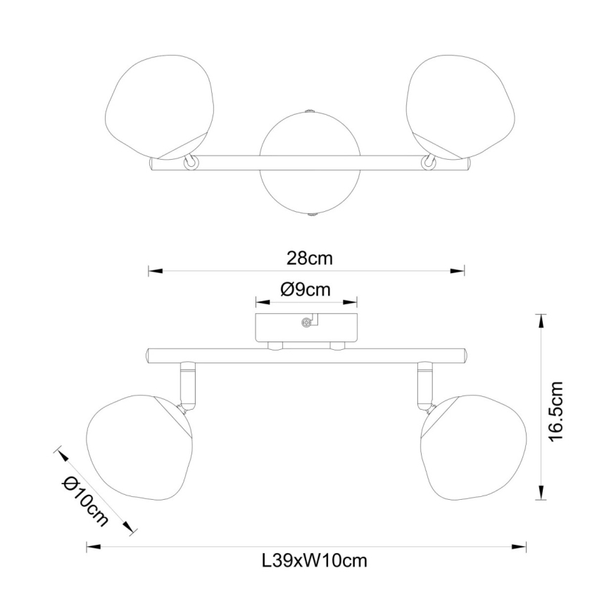 Globo - Corp de iluminat tip spot 2xG9/5W/230V