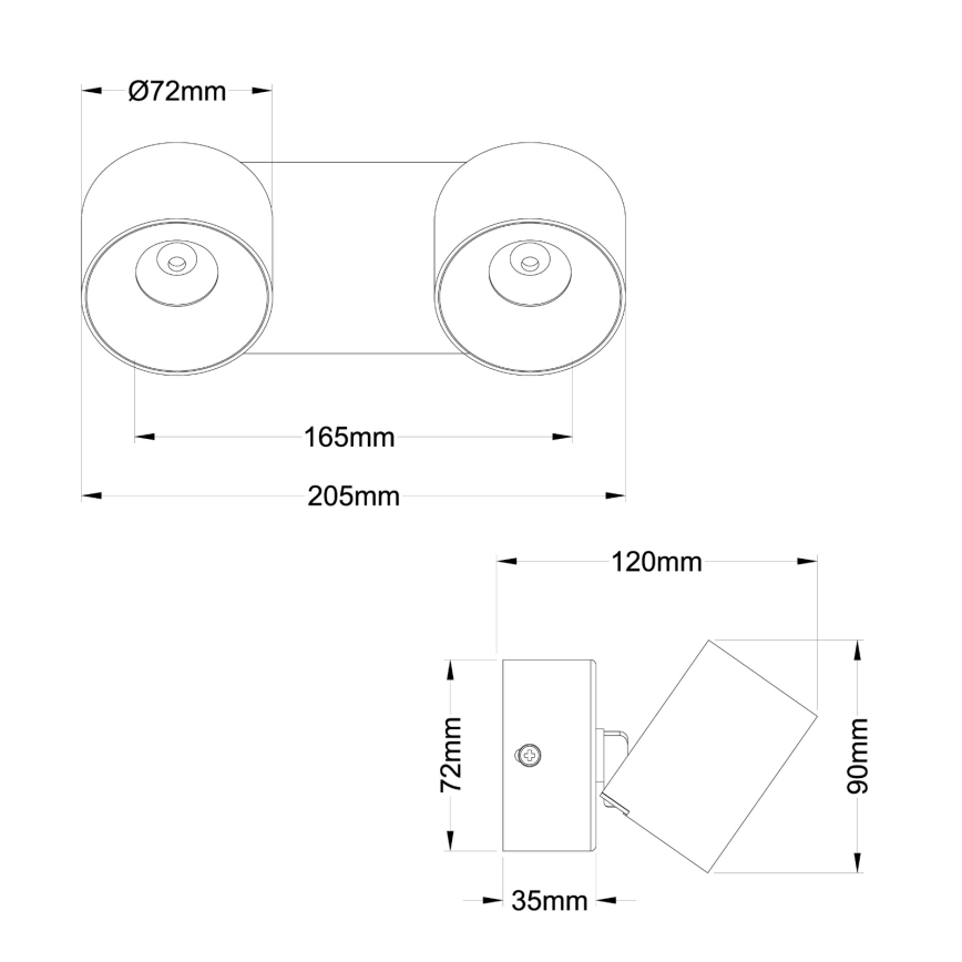 Globo - Spot LED 2xLED/6W/230V