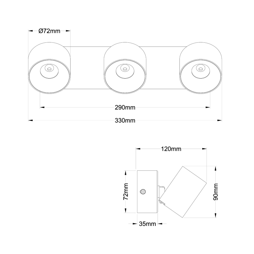 Globo - Spot LED 3xLED/6W/230V
