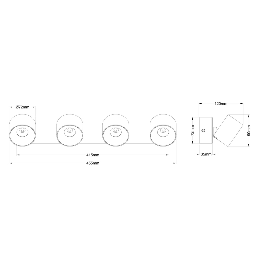 Globo - Spot LED 4xLED/6W/230V