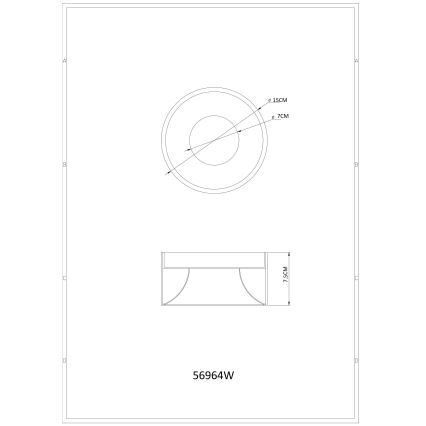 Globo - Plafonieră LED 12 W, 230 V, 3000 K, diam. 15 cm, albă