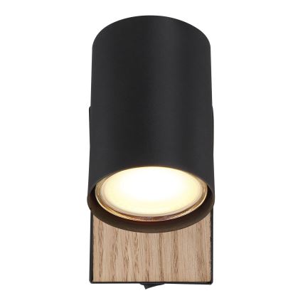 Globo - Aplică spot de perete 1xGU10/25W/230V, negru/maro