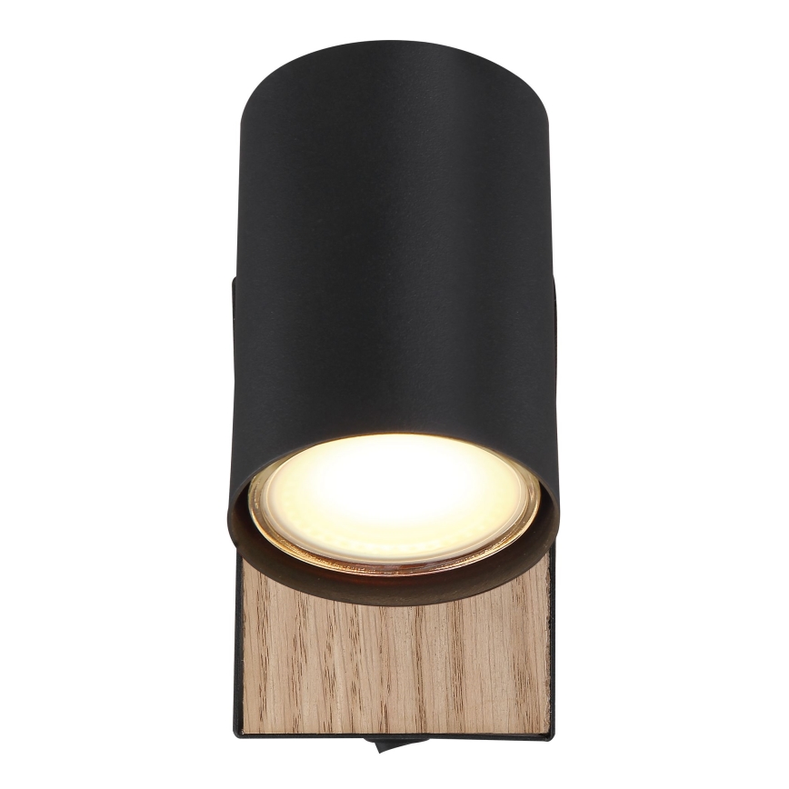Globo - Aplică spot de perete 1xGU10/25W/230V, negru/maro