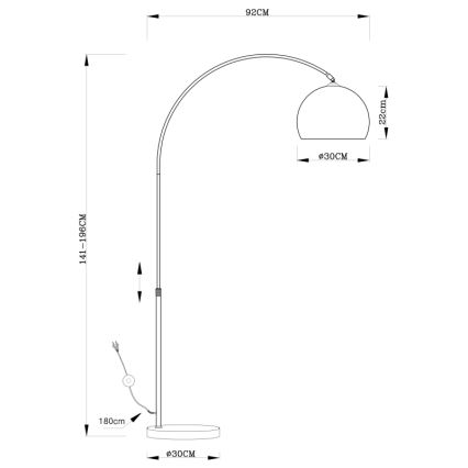 Globo - Lampadar 1xE27/40W/230V