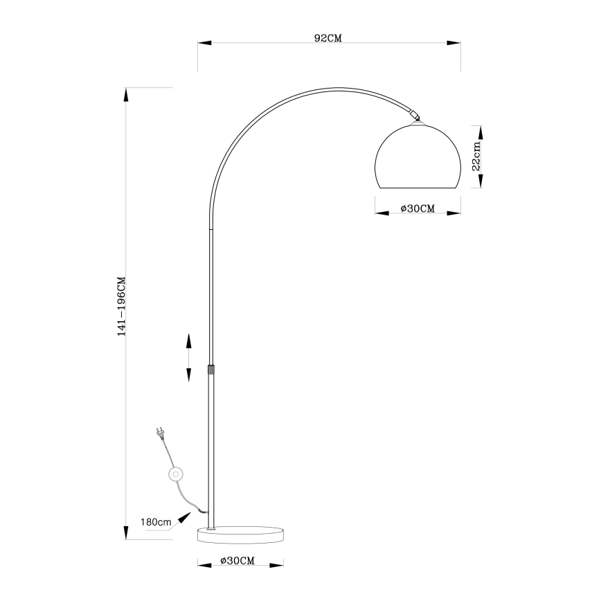 Globo - Lampadar 1xE27/40W/230V