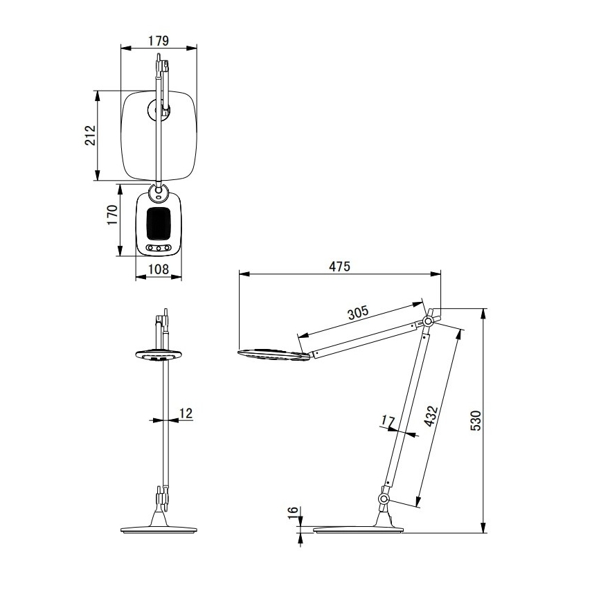 Globo - Lampă de birou tactilă LED dimabilă LED/9W/230V 3000/5000/6500K