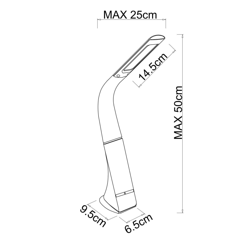 Globo - Lampă de birou LED reglabilă prin atingere, reîncărcabilă LED/5W/5V 2200 mAh