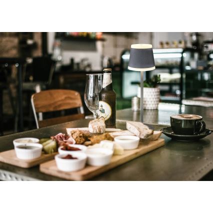 Globo - Lampă de birou LED încărcabilă cu touch, reglabilă, LED/4,6W/3,7V 3000K 1800mAh, gri, IP54