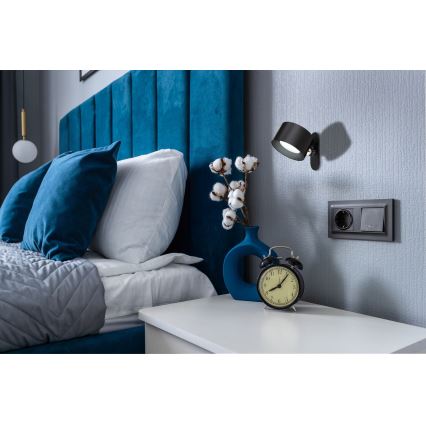 Globo - Lampă de birou LED tactilă reglabilă 4în1 LED/4W/5V 3000/4000/5000K 1200 mAh neagră