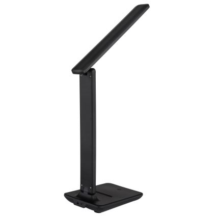 Globo - Lampă de birou LED, tactilă, dimabilă și reîncărcabilă, 4W/5V, 2700/4000/6500K, 1800 mAh, neagră