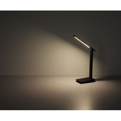 Globo - Lampă de birou LED, tactilă, dimabilă și reîncărcabilă, 4W/5V, 2700/4000/6500K, 1800 mAh, neagră