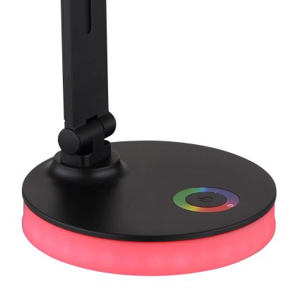 Globo - Lampă de birou LED RGBW cu touch, reglabilă, LED/5W/230V + LED/2W 2700K/4000K/6500K, neagră