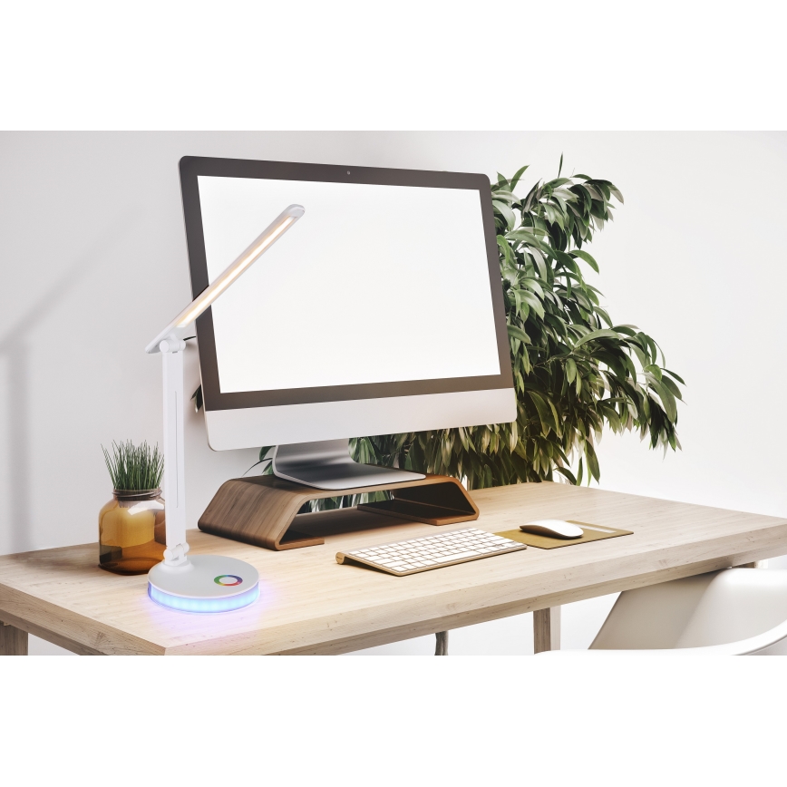 Globo - Lampă de birou LED RGBW cu touch, reglabilă, LED/5W/230V + LED/2W 2700K/4000K/6500K albă