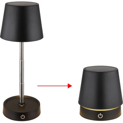 Globo - Lampă de birou LED reîncărcabilă, tactilă, cu reglare a intensității, LED/1,2W/5V 1200 mAh