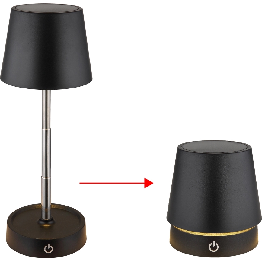 Globo - Lampă de birou LED reîncărcabilă, tactilă, cu reglare a intensității, LED/1,2W/5V 1200 mAh