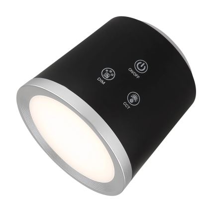 Globo - Lampă de birou LED tactilă reglabilă 4 în 1 LED/6W/3,7V 3000K/4000K/6500K 1500 mAh USB neagră