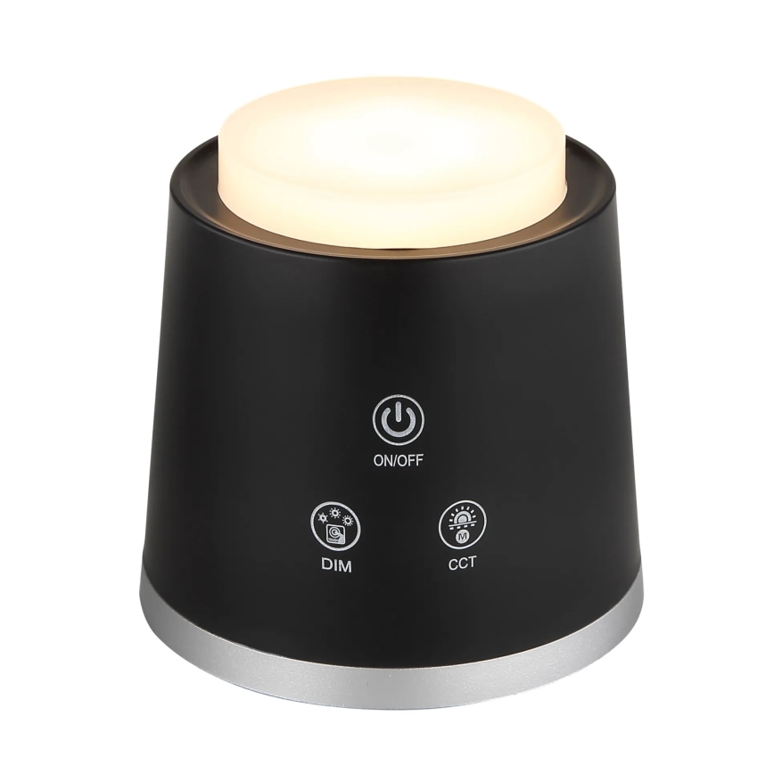 Globo - Lampă de birou LED tactilă reglabilă 4 în 1 LED/6W/3,7V 3000K/4000K/6500K 1500 mAh USB neagră