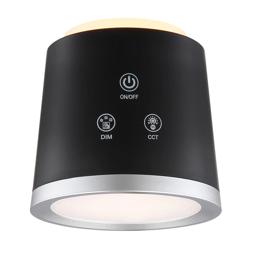 Globo - Lampă de birou LED tactilă reglabilă 4 în 1 LED/6W/3,7V 3000K/4000K/6500K 1500 mAh USB neagră