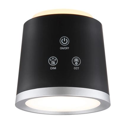 Globo - Lampă de birou LED tactilă reglabilă 4 în 1 LED/6W/3,7V 3000K/4000K/6500K 1500 mAh USB neagră