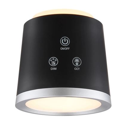 Globo - Lampă de birou LED tactilă reglabilă 4 în 1 LED/6W/3,7V 3000K/4000K/6500K 1500 mAh USB neagră