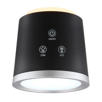 Globo - Lampă de birou LED tactilă reglabilă 4 în 1 LED/6W/3,7V 3000K/4000K/6500K 1500 mAh USB neagră