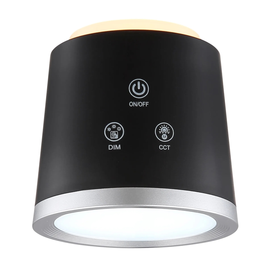 Globo - Lampă de birou LED tactilă reglabilă 4 în 1 LED/6W/3,7V 3000K/4000K/6500K 1500 mAh USB neagră