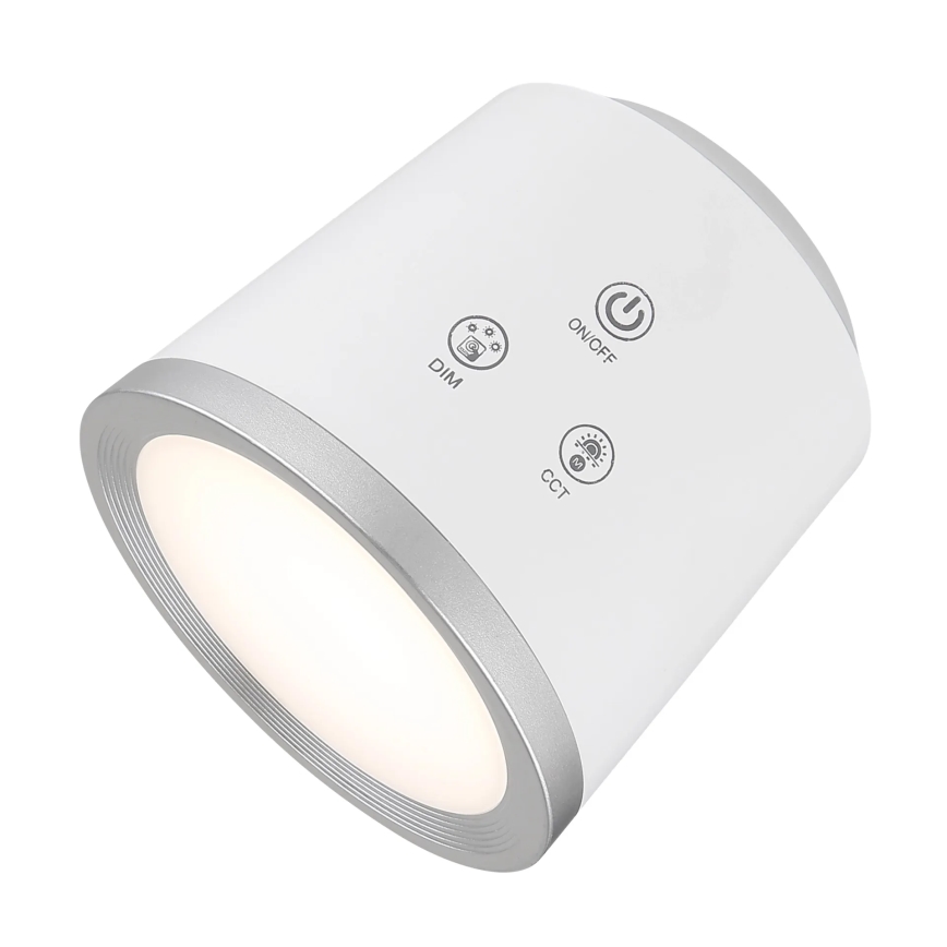 Globo - Lampă de birou LED tactilă reglabilă 4 în 1 LED/6W/3,7V 3000K/4000K/6500K 1500 mAh USB albă