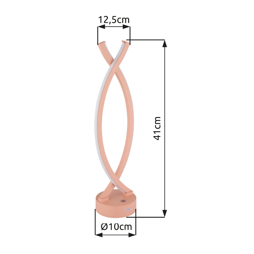 Globo - Lampă de birou LED cu touch reglabilă, LED/1W/3,7V 3000K 1800 mAh USB, roz