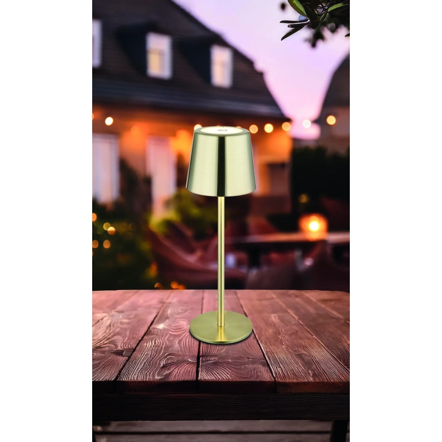 Globo - Lampă de birou LED reîncărcabilă, tactilă și dimmabilă LED/2W/3,7V 3000/4000/6000K 2200 mAh aurie