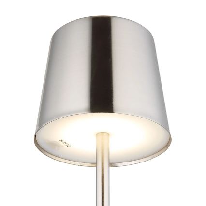 Globo - Lampă de birou cu LED, reglabilă prin control tactil, reîncărcabilă LED/2W/3,7V 3000/4000/6000K 2200 mAh crom lucios