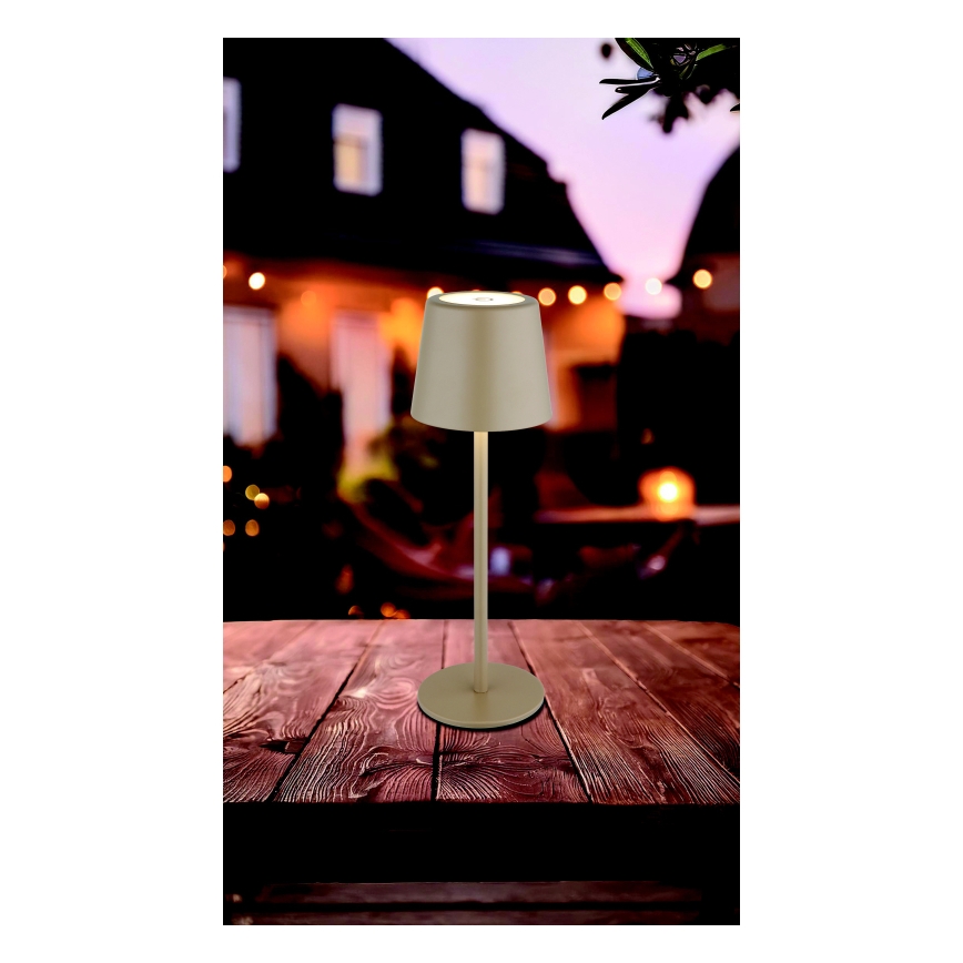 Globo - Lampă de masă LED exterioară reglabilă cu atingere LED/2W/5V 3000/4000/6000K 2200 mAh IP44 crem