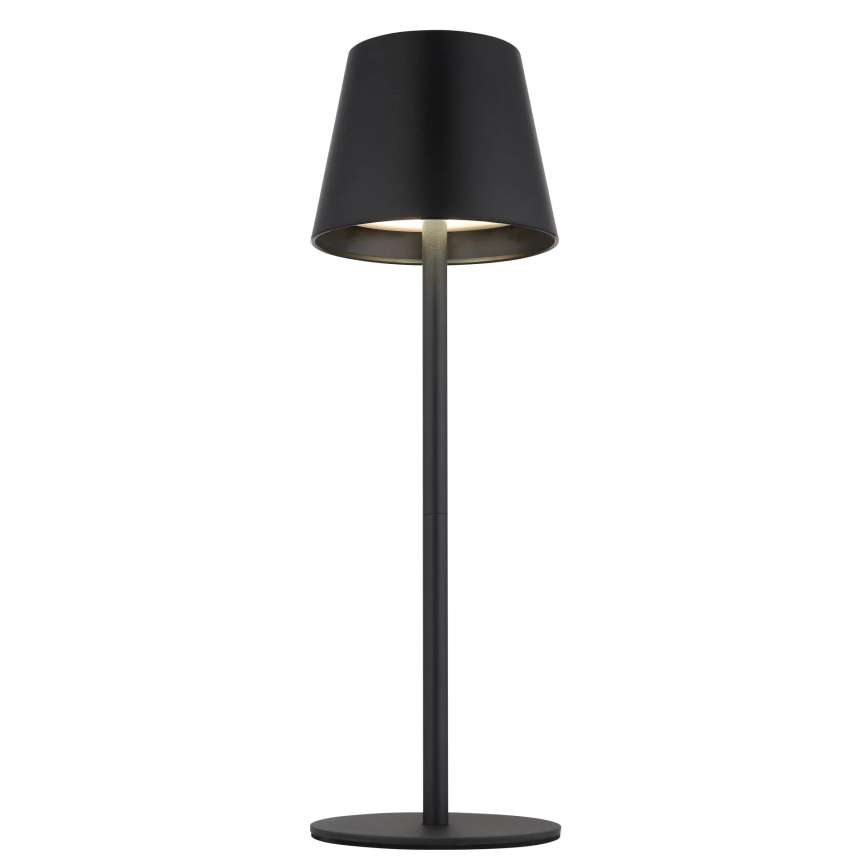 Globo - Lampă de masă pentru exterior, reîncărcabilă, tactilă și reglabilă 3 în 1, LED/3W/5V, 3000/4000/5000K, IP54, 1800 mAh, neagră