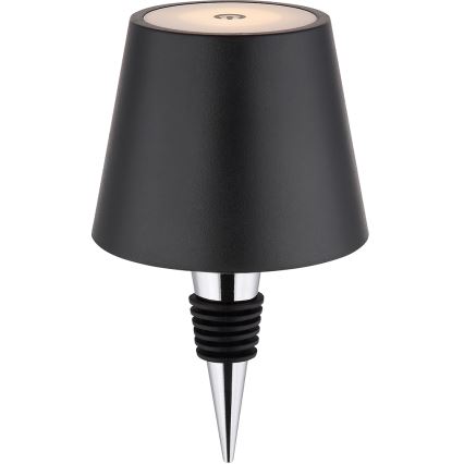 Globo - Lampă de masă pentru exterior, reîncărcabilă, tactilă și reglabilă 3 în 1, LED/3W/5V, 3000/4000/5000K, IP54, 1800 mAh, neagră
