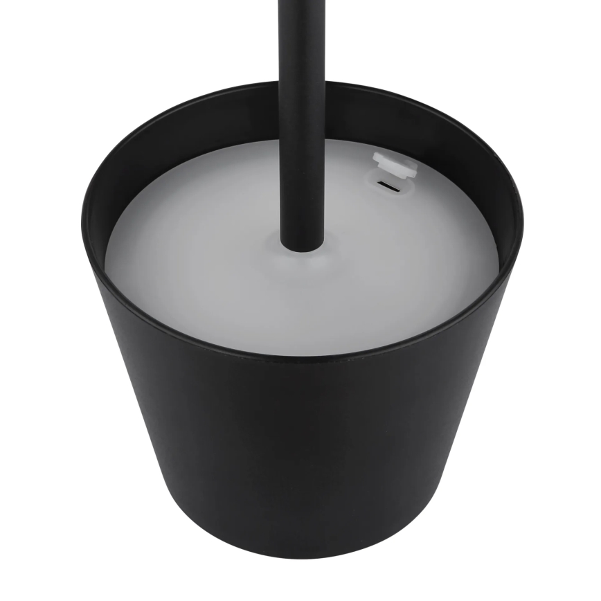 Globo - Lampă de masă pentru exterior, reîncărcabilă, tactilă și reglabilă 3 în 1, LED/3W/5V, 3000/4000/5000K, IP54, 1800 mAh, neagră