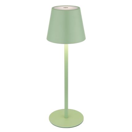 Globo - Lampă de masă LED reîncărcabilă, reglabilă prin atingere, pentru exterior, 3-în-1 LED/3W/5V 3000/4000/5000K IP54 1800 mAh verde