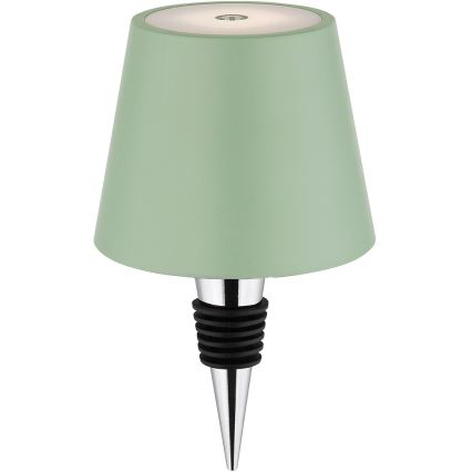 Globo - Lampă de masă LED reîncărcabilă, reglabilă prin atingere, pentru exterior, 3-în-1 LED/3W/5V 3000/4000/5000K IP54 1800 mAh verde