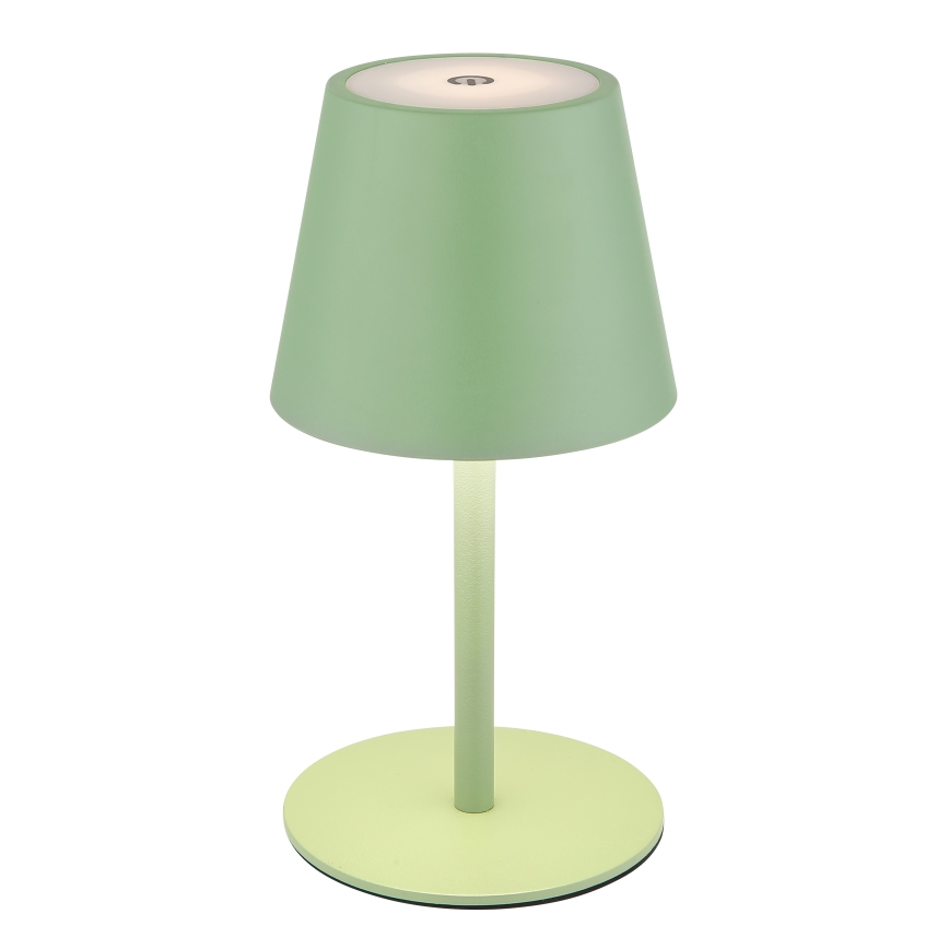 Globo - Lampă de masă LED reîncărcabilă, reglabilă prin atingere, pentru exterior, 3-în-1 LED/3W/5V 3000/4000/5000K IP54 1800 mAh verde