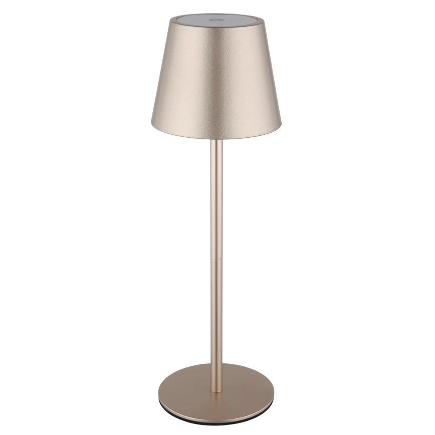 Globo - Lampă de masă pentru exterior, reglabilă prin atingere, reîncărcabilă, 3-în-1 LED/3W/5V 3000/4000/5000K IP54 1800 mAh alamă