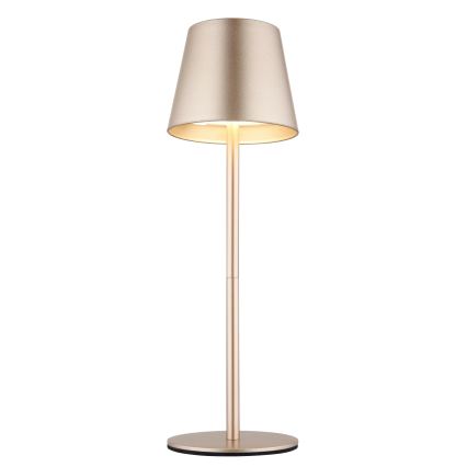 Globo - Lampă de masă pentru exterior, reglabilă prin atingere, reîncărcabilă, 3-în-1 LED/3W/5V 3000/4000/5000K IP54 1800 mAh alamă