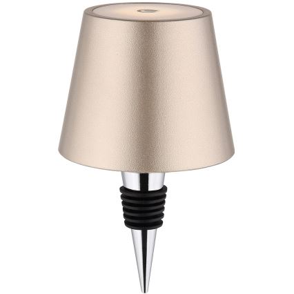 Globo - Lampă de masă pentru exterior, reglabilă prin atingere, reîncărcabilă, 3-în-1 LED/3W/5V 3000/4000/5000K IP54 1800 mAh alamă