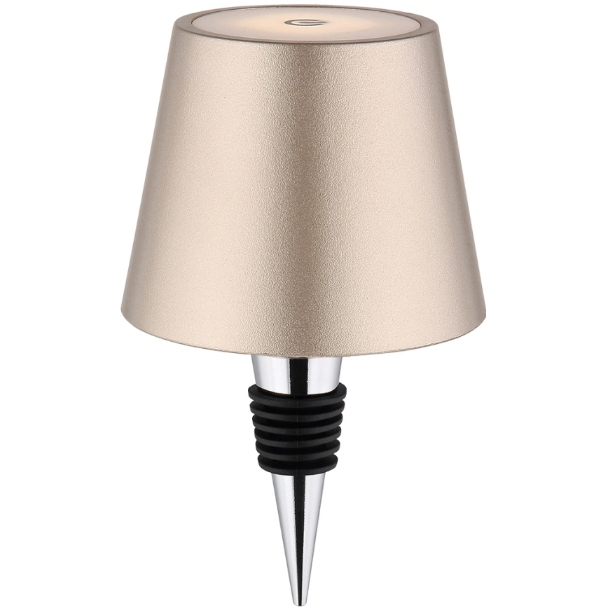 Globo - Lampă de masă pentru exterior, reglabilă prin atingere, reîncărcabilă, 3-în-1 LED/3W/5V 3000/4000/5000K IP54 1800 mAh alamă
