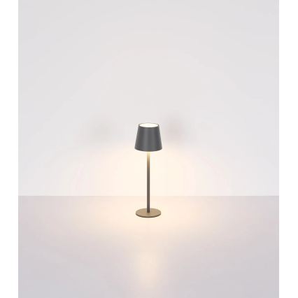 Globo - Lampă de masă LED reîncărcabilă, tactilă și reglabilă pentru exterior 3în1 LED/3W/5V 3000/4000/5000K IP54 1800 mAh gri