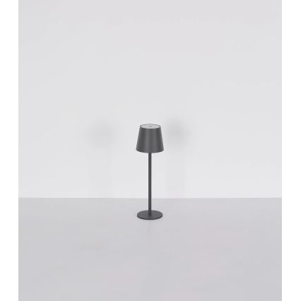 Globo - Lampă de masă LED reîncărcabilă, tactilă și reglabilă pentru exterior 3în1 LED/3W/5V 3000/4000/5000K IP54 1800 mAh gri