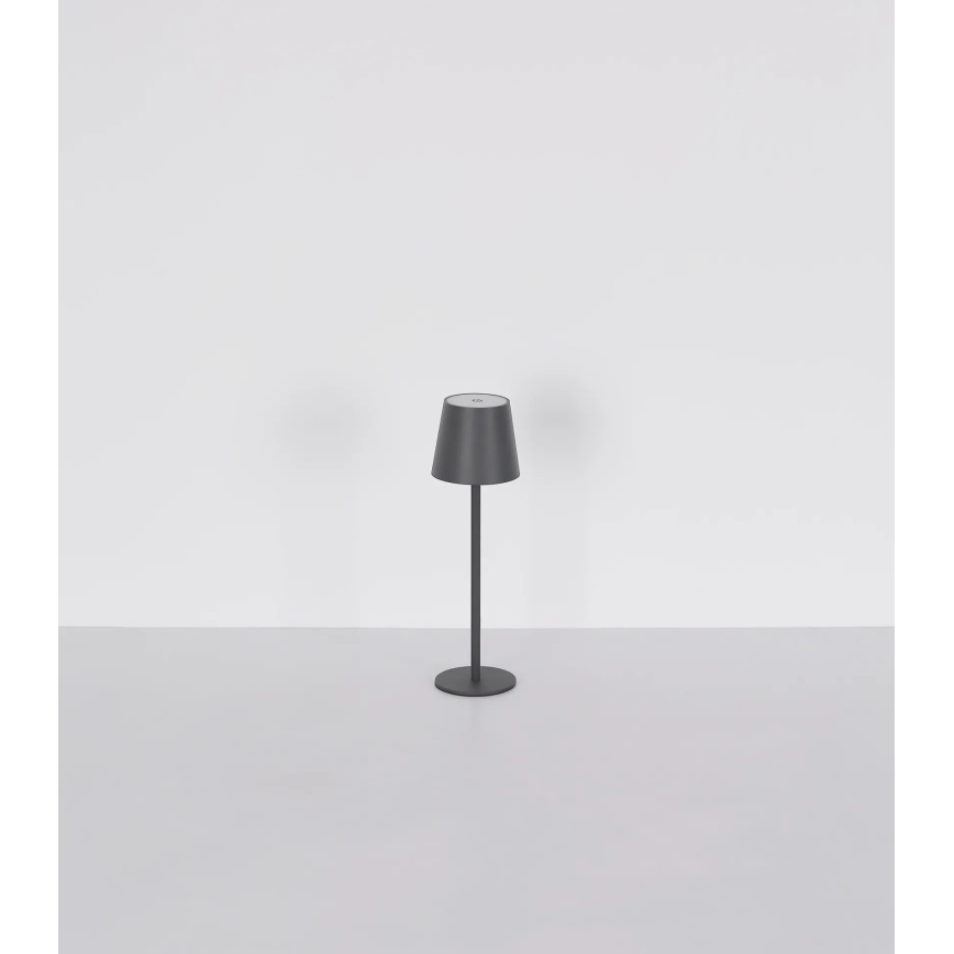 Globo - Lampă de masă LED reîncărcabilă, tactilă și reglabilă pentru exterior 3în1 LED/3W/5V 3000/4000/5000K IP54 1800 mAh gri