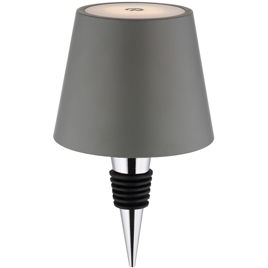Globo - Lampă de masă LED reîncărcabilă, tactilă și reglabilă pentru exterior 3în1 LED/3W/5V 3000/4000/5000K IP54 1800 mAh gri