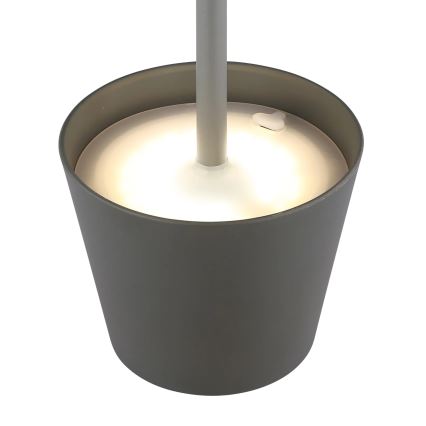 Globo - Lampă de masă LED reîncărcabilă, tactilă și reglabilă pentru exterior 3în1 LED/3W/5V 3000/4000/5000K IP54 1800 mAh gri