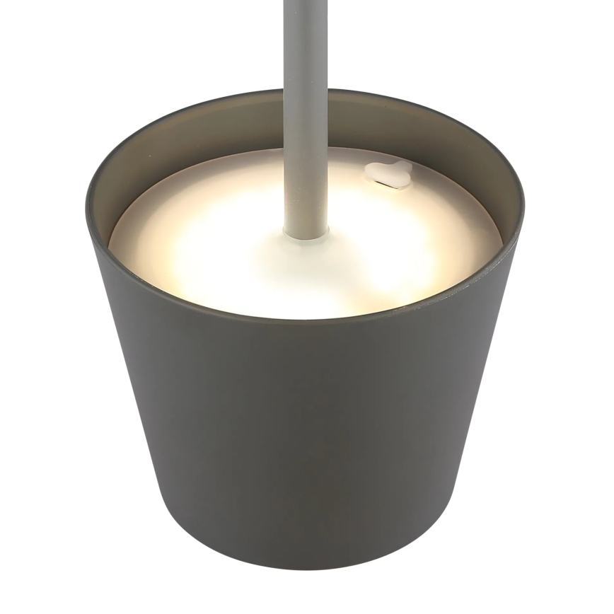 Globo - Lampă de masă LED reîncărcabilă, tactilă și reglabilă pentru exterior 3în1 LED/3W/5V 3000/4000/5000K IP54 1800 mAh gri